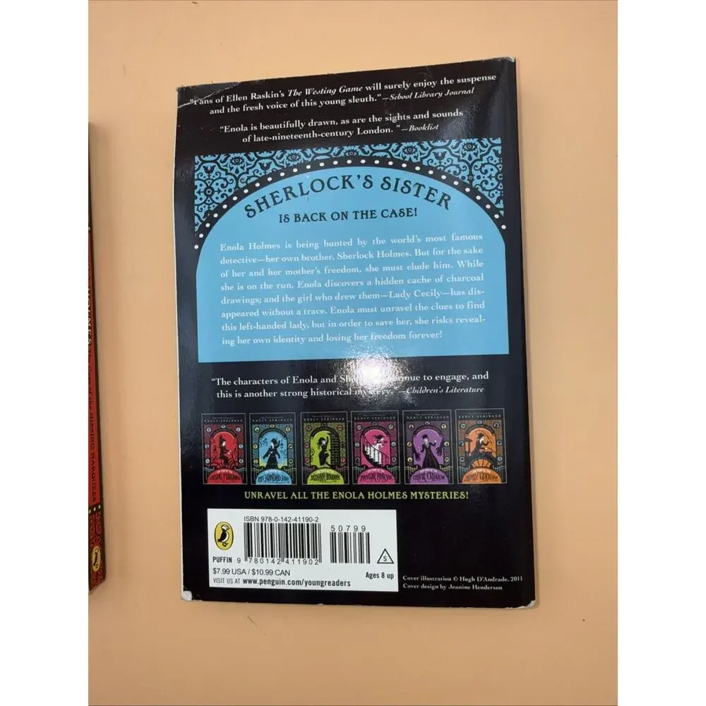 Enola Holmes; Nancy Springer Book Set; Missing Marquees and Left Handed Lady